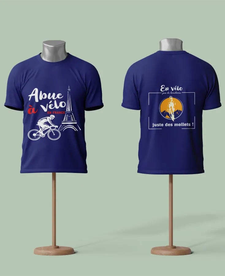 T-shirts personnalisés « Abue en vélo »
