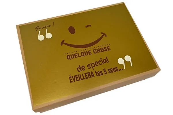 Coffret des 5 sens : « Pour que tu penses à moi avec tous les sens »