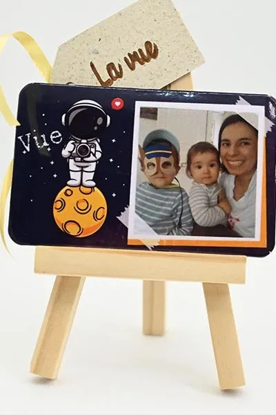 La vue : aimant pour le réfrigérateur personnalisé avec une photo
